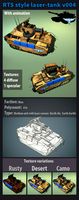 RTS style blue team tank with anim v004