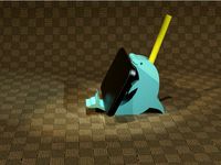Dolphin Phone Stand and Pencil Holder by bcrop
