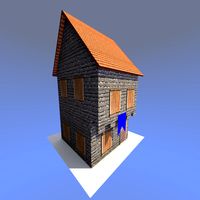 Low Poly Medieval House