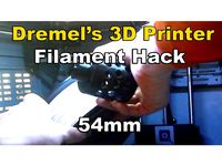 Dremel 3D20 Filament Hack 54mm roll large hatchbox reels by TRYtoHELPyou