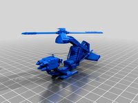Space Helicopter Wreck Terrain 28mm Scale by Newchris89