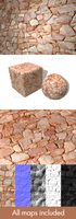 Pink Sandy Stone Wall Seamless Texture