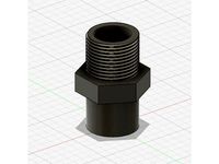 3/4" Male BSP tap thread to 1/2" Female tap thread by jhbutch