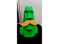 Movember Mustasche Moai by kacheric