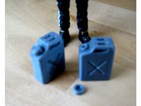 Gas/Water can with removable cap (3.75" scale) by zanzastoys