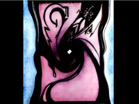 Trippy Painting with Stand by qppddb