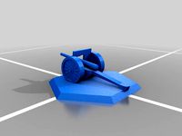 Board Game Piece - French Artillery, WW1 by DokEsperanto