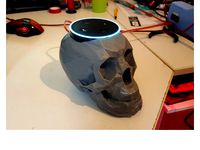 skull echo dot holder alexa by douwe1230