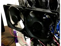 Dual 120 mm Fan Swivel Mount  by dreidrei