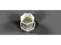 Simple Heptagonal Planter with Tray by emanuelbucsa