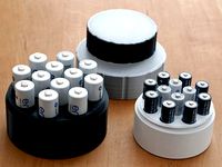 Battery Cases for 12 AA or 12 AAA Batteries. With Screw-Caps. by Estep