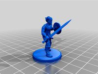 male warrior- sword & shield by hellas3Dmodeling