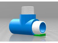 T-Pipe with Hose Fittings (2 Sizes) by ZeroV