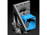 ANET A8 Cap mount replacement for E3D V6 duct for 40mm fan (22,2mm / 43mm / 63mm CLONE) by p00ta