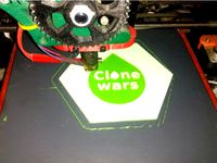 Clone Wars logo Hexágono para 100Hex reto OSHWdem'17 by Jordi_R_C