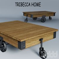 TRIBECCA HOME Myra Vintage Industrial Modern Rustic Cocktail Table