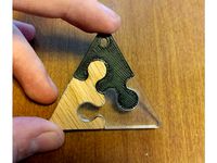 Triangle puzzle keychain by kmyerslp