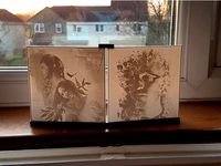 Dual Lithophane Holder - Minimalist  by junkie_ball