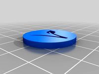 Shopping Cart Token - 1€ size - Vegan logo by nucu