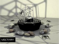 Spiderweb Lantern for Halloween by VECTARY