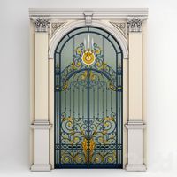 Chakri Maha Prasat Wrought Iron Entrance Door & Column