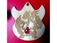 Fire Pokemon Flame Ornament Laser Cut by West3DP