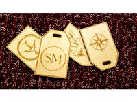 Laser Cut Luggage Tags by heyniki