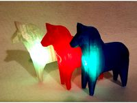 Dala Horse with Rechargeable LED by CaptObvious