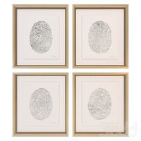 Charlotte Morgan Hand Painted Silver Fingerprints