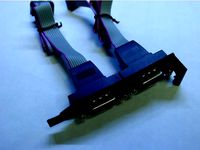 Dual Serial cable bracket for half-height PC slot by skelo