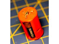 Cylindrical AA to D size battery adapter by ashkip