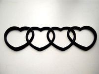 Audi logo hearts by luka_d