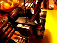 Prusa I3 E3D Titan Aero carriage with 18mm probe mount and part fan by Hezik