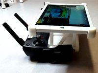 Customizable Remix of DJI Controller Tablet adapter, foldable by PHolzwarth