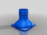 80mm fan to tube adapter straight no fins by JB1