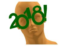 2018 Happy New Year Fun Glasses by Auggie