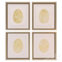 Charlotte Morgan Hand Painted Gold Fingerprints