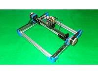 043-Homemade Laser Robotic Drawing Plotter Draw Mill 3D Printer Arduino DIY X Y Axis Slide Linear Frame by doitverything