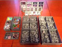 Massive Darkness tray card holders and miniatures by Vicariousgp