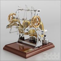 Двигатель стирлинга.Привод тату-машины