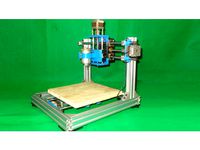 007-Homemade CNC Router Mill Laser Plotter 3D Printer Machine DIY Z Axis Slide Bed Base by doitverything