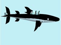 tintin submarine shark - sous marin requin rev A by Misterdid