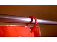 Shower Curtain Ring with flat side by abcbaker