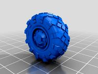25mm diameter BTR-style wheel for 28mm scale vehicles by Forpost_D6
