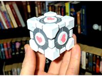 Weighted Companion Cube - Multi-Material by JesusFreke