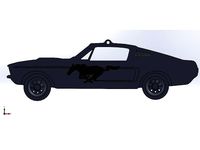 1967 FORD MUSTANG Key Chain by Alperzor