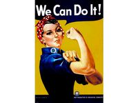Rosie the Riveter WWII Poster Litho by chryslerjunkandstuff