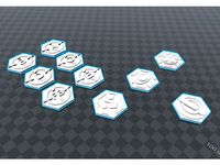 X-Wing Miniatures Hexagonal Tokens by Beto_Hertt