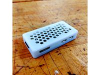 Raspberry PI Zero case with hexagonal holes by jkindelspire