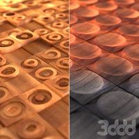 Relief wooden wall panels vol.2